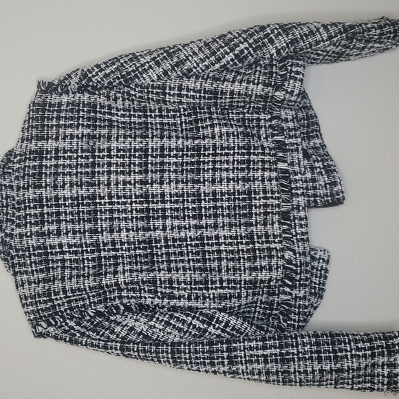 NWT a new day tweed Style Front Zip black and white  Jacket Size XXL - Picture 7 of 9
